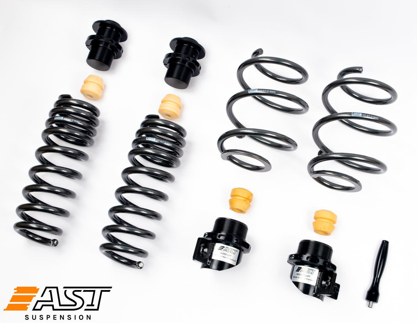 Set Of AST Height Adjustable Lowering Springs To Fine-tune Your Ride Height.