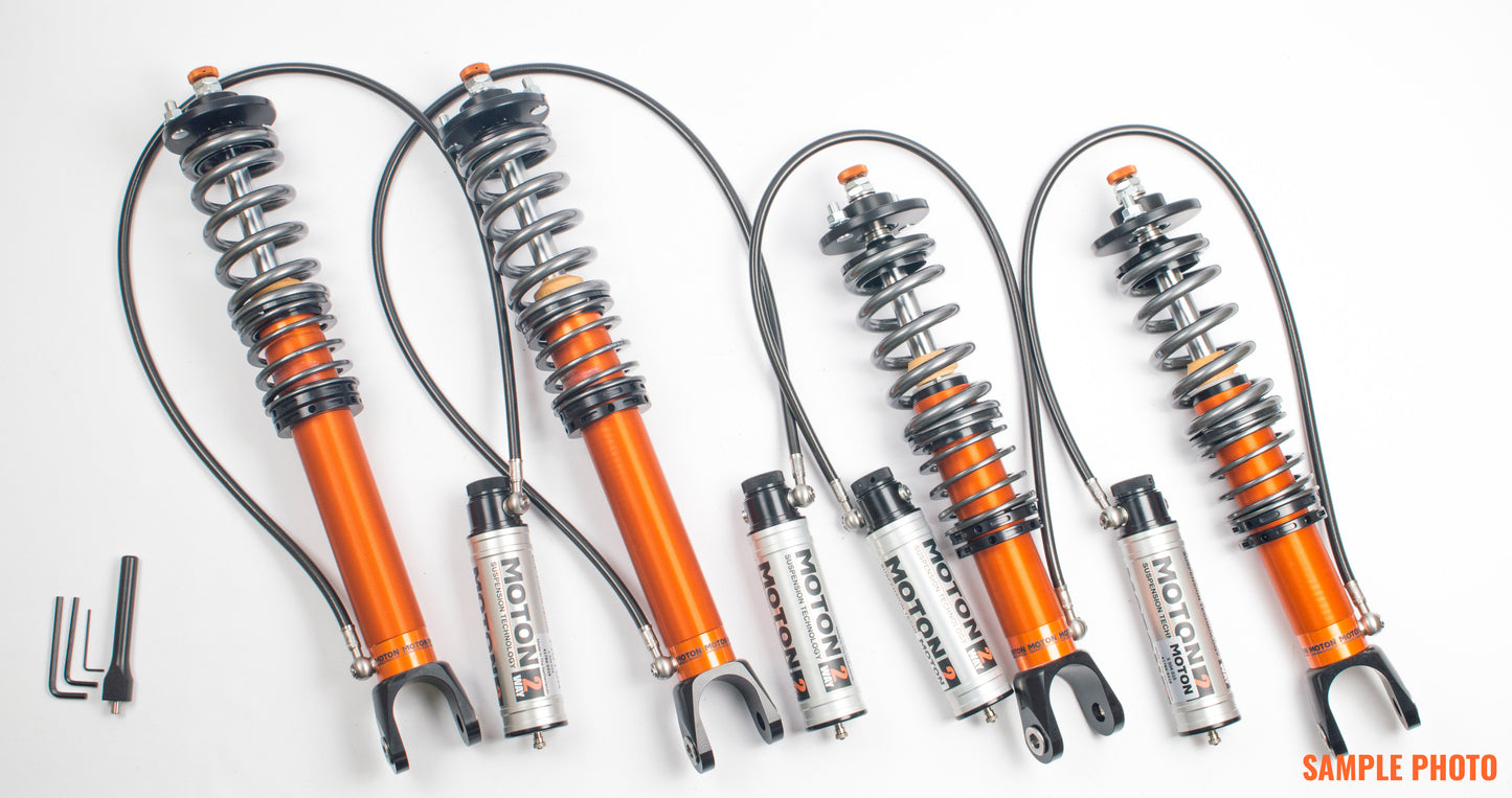 2-WAY Adj Coilovers In Rebound And Compression  Incl Canisters.