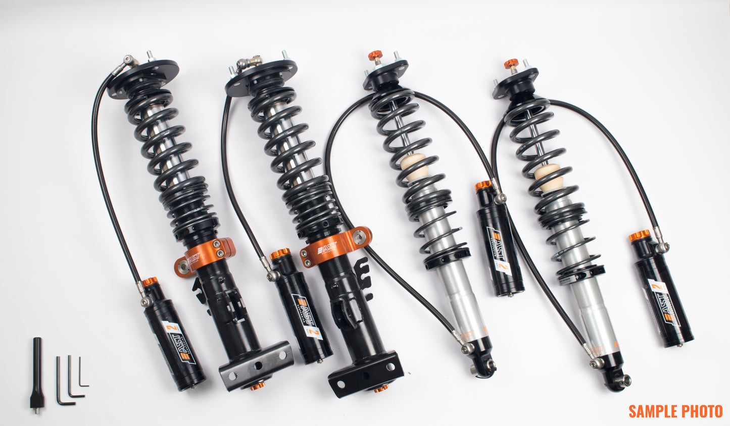 2-WAY Adjustable Coilovers In Rebound And Compression  Incl Canisters.